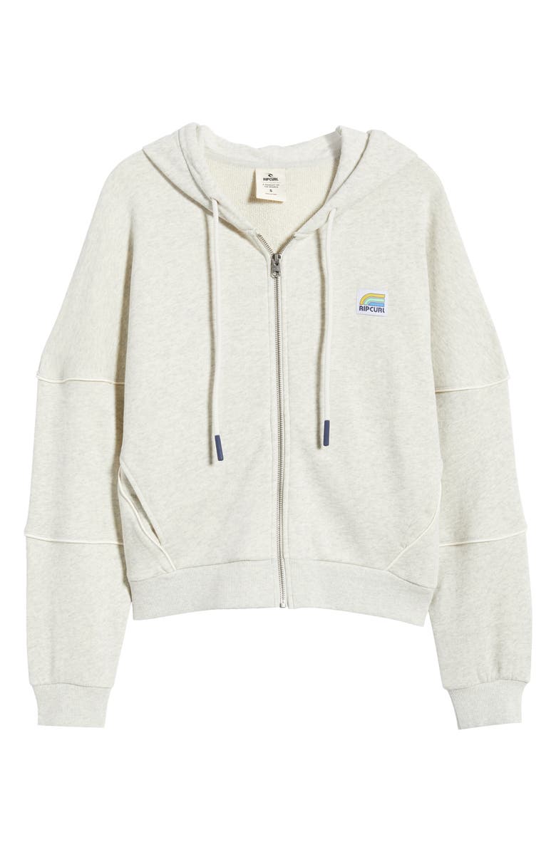Rip Curl Surf Side Full Zip Hoodie, Alternate, color, Grey Marle
