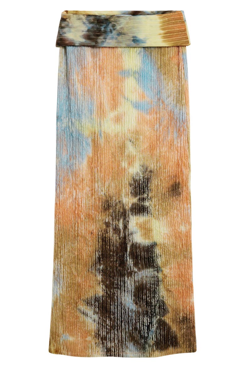 Abstract Print Midi Skirt, Alternate, color, OFF WHITE