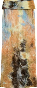 Desigual Abstract Print Midi Skirt