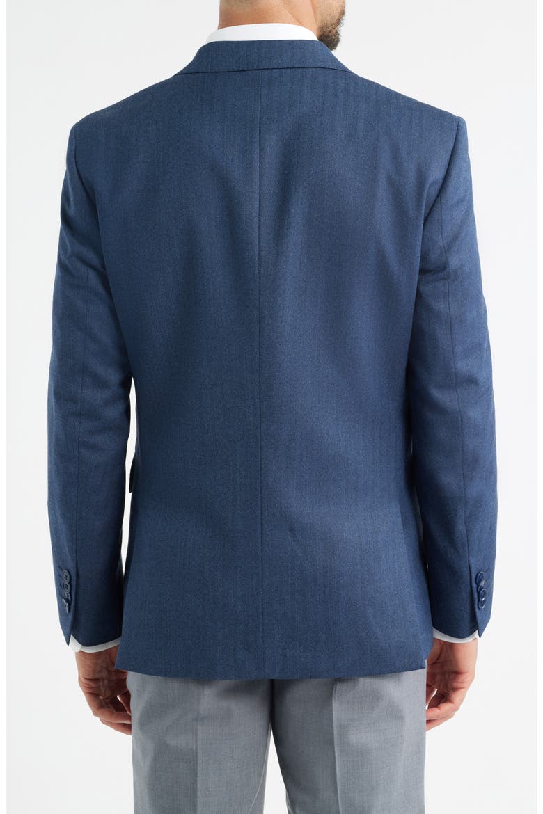 Modern Fit Blue Wool Blend Herringbone Sport Coat, Alternate, color, NAVY