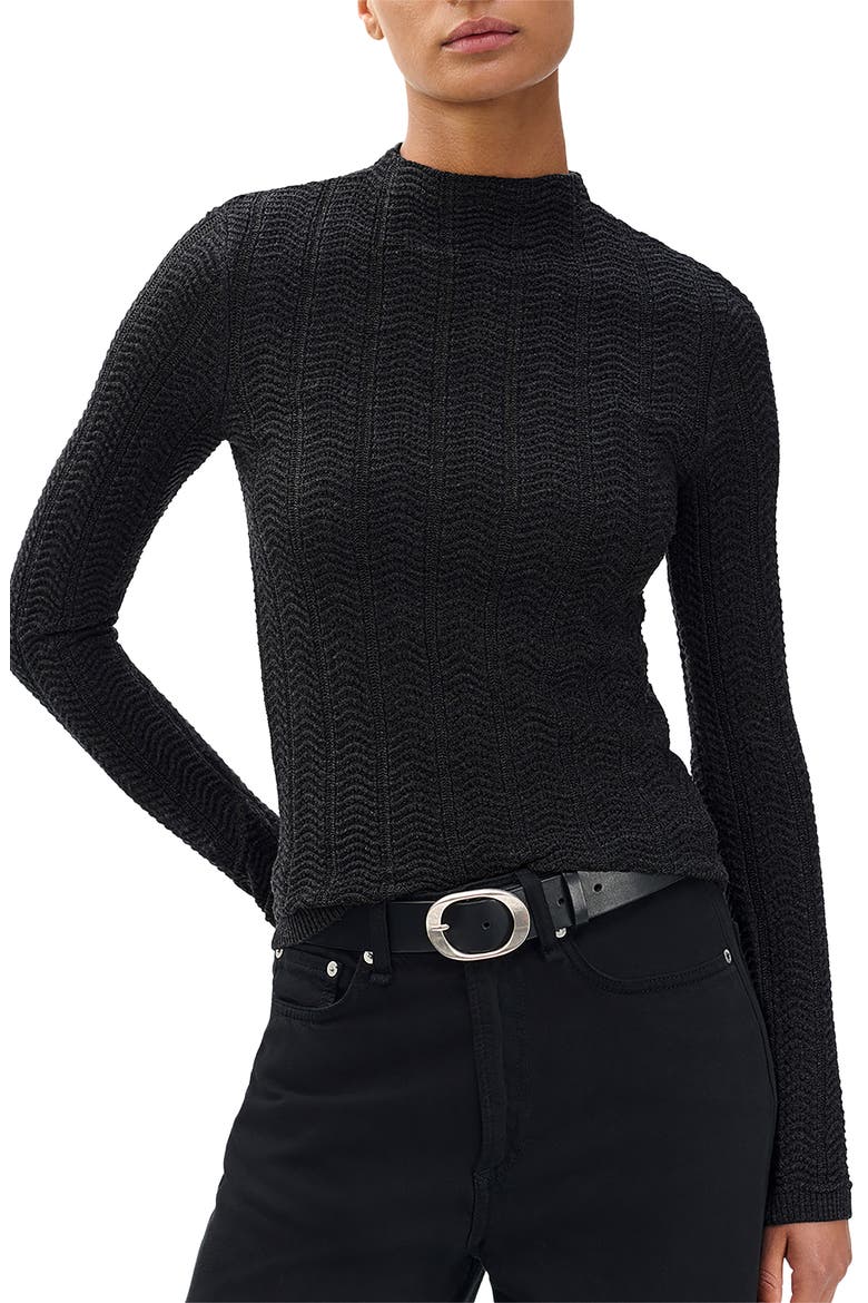 Francesca Merino Wool Crop Sweater, Main, color, CHARCOAL