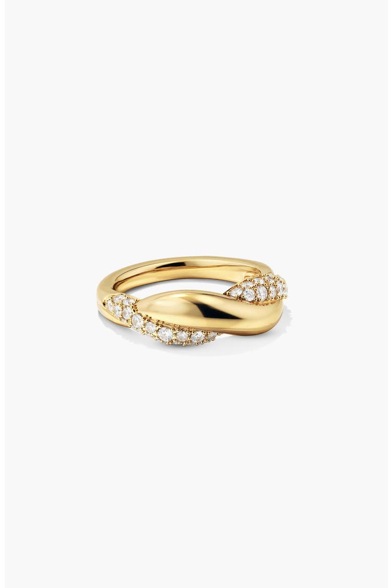 Dôme Brioche Pavé Lab Grown Sapphire Ring, Alternate, color, 18k Gold Vermeil