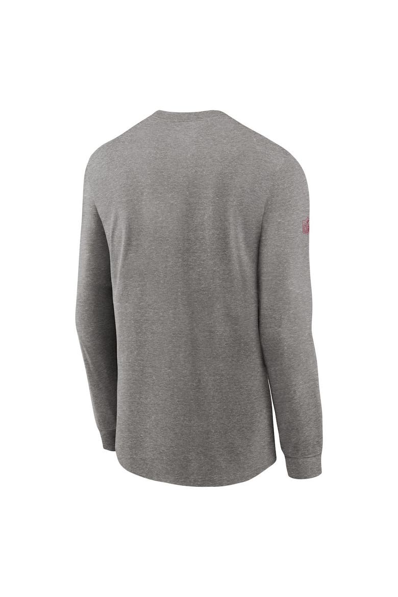 Men's Nike Heather Gray Arizona Cardinals Sideline Performance Long Sleeve T-Shirt, Alternate, color, Heather Gray