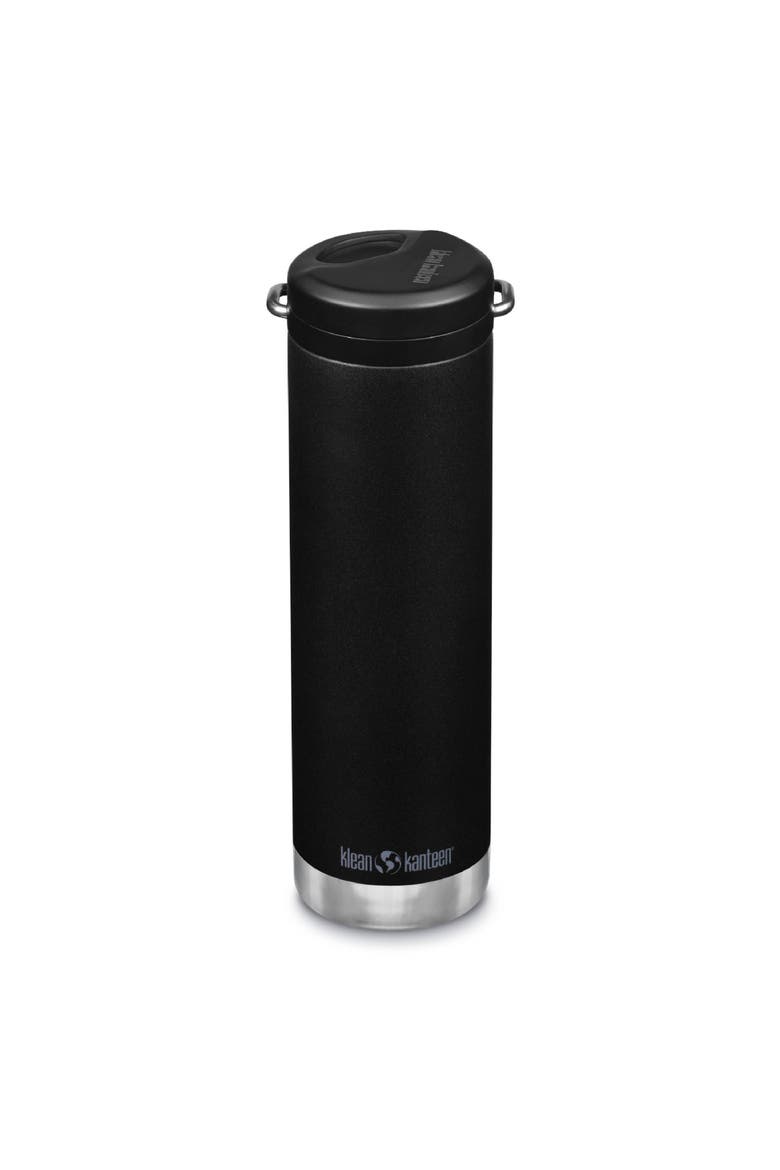 TKWide Insulated Water Bottle with Twist Cap - Reusable Travel Water Bottle with Stainless Steel Straw - Perfect for Sports & the Office - 20 oz, Main, color, Black