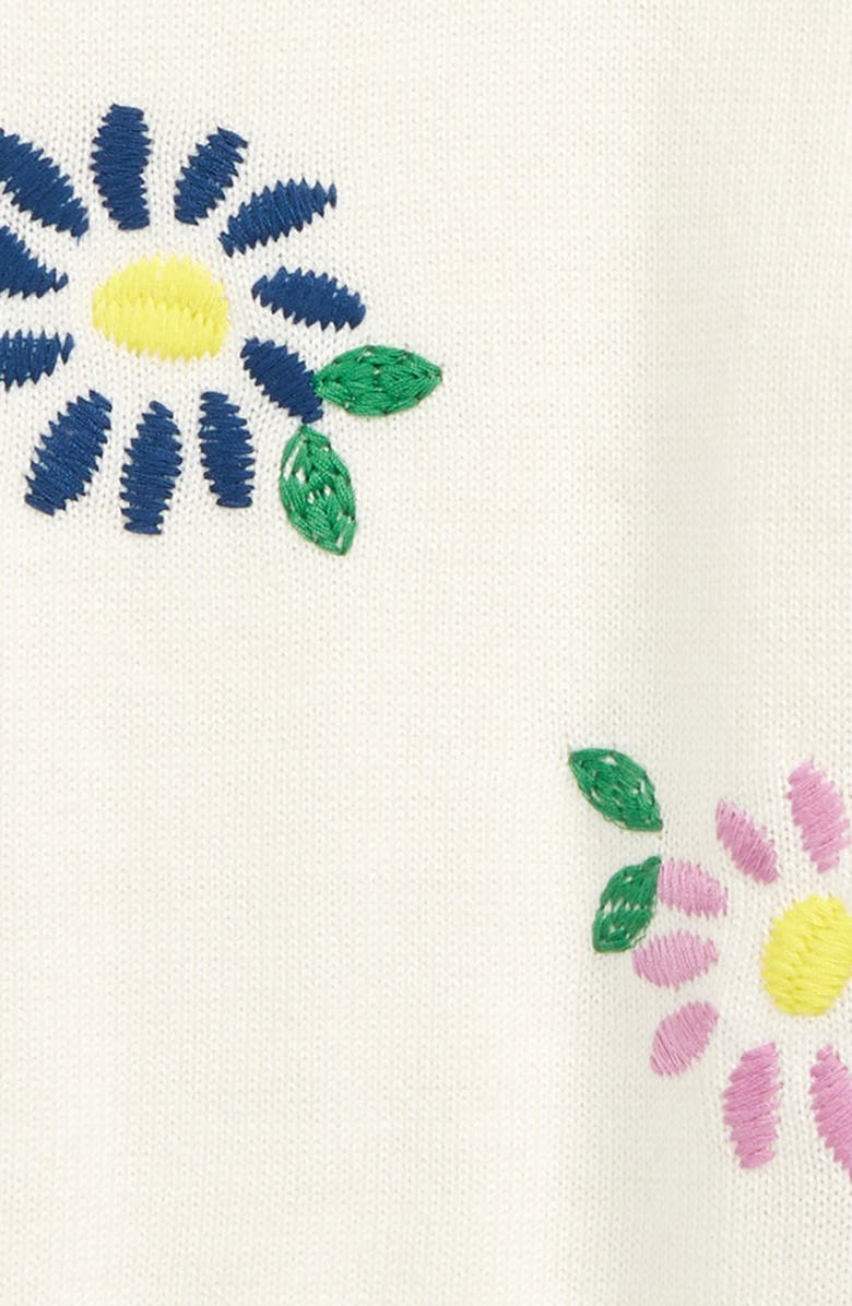 Stella McCartney Kids' Floral Embroidered Organic Cotton & Wool Sweater, Alternate, color, 