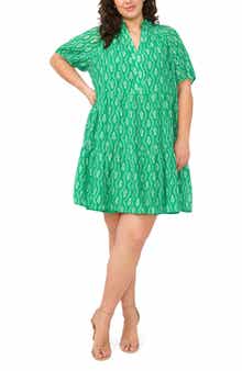 Tiered Ruffle Neck Dress