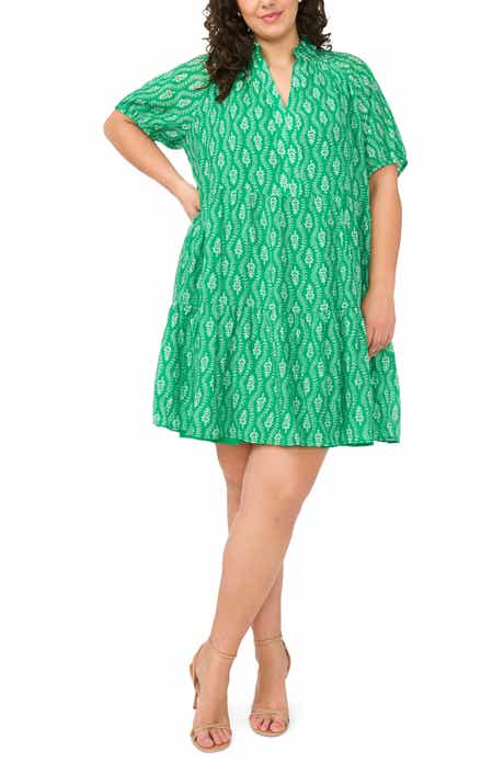 Tiered Ruffle Neck Dress