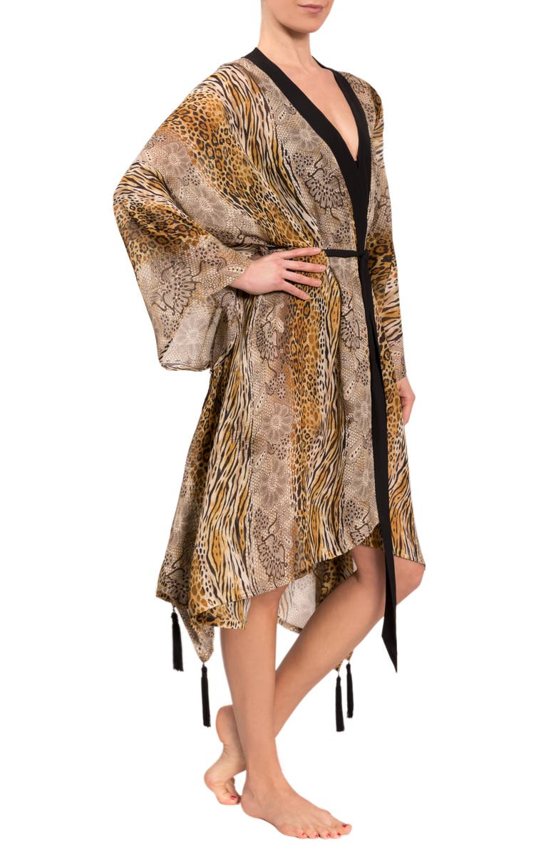 Everyday Ritual Tassel Tie Robe, Alternate, color, Singita Animal Print