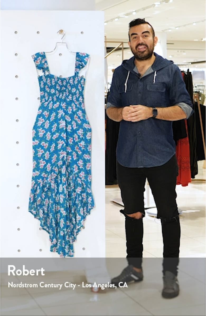 Smocked Bodice Cover-Up Maxi Dress, sales video thumbnail