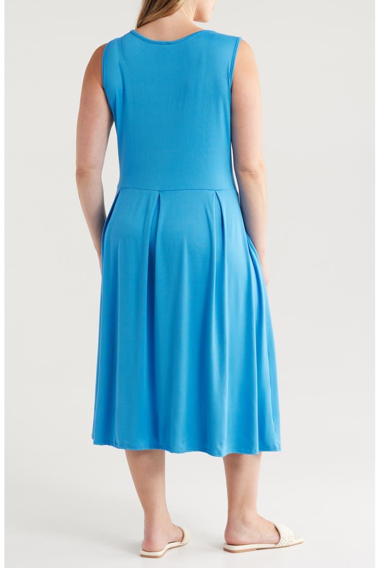 Sleeveless Jersey Dress, Alternate, color, TURQUOISE