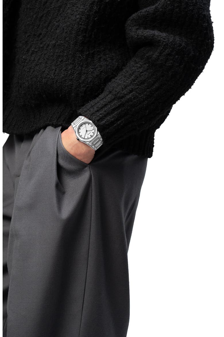 Sketch Polycarbon Bracelet Watch, 40.5mm, Alternate, color, WHITE
