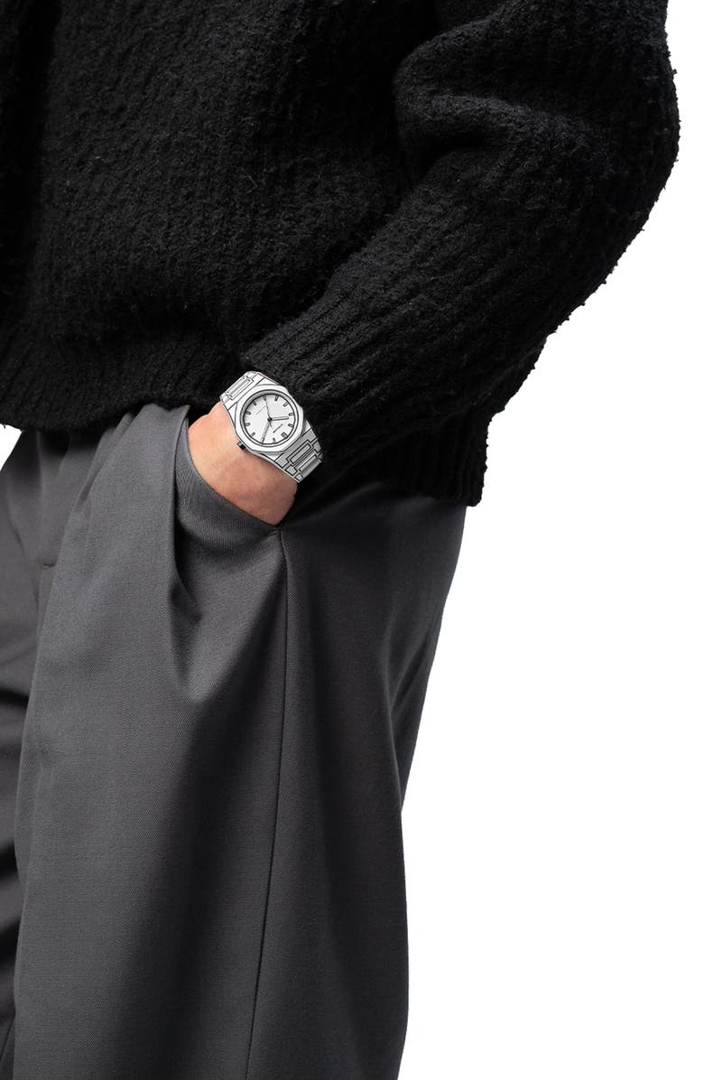 D1 Milano Sketch Polycarbon Bracelet Watch, 40.5mm, Alternate, color, White