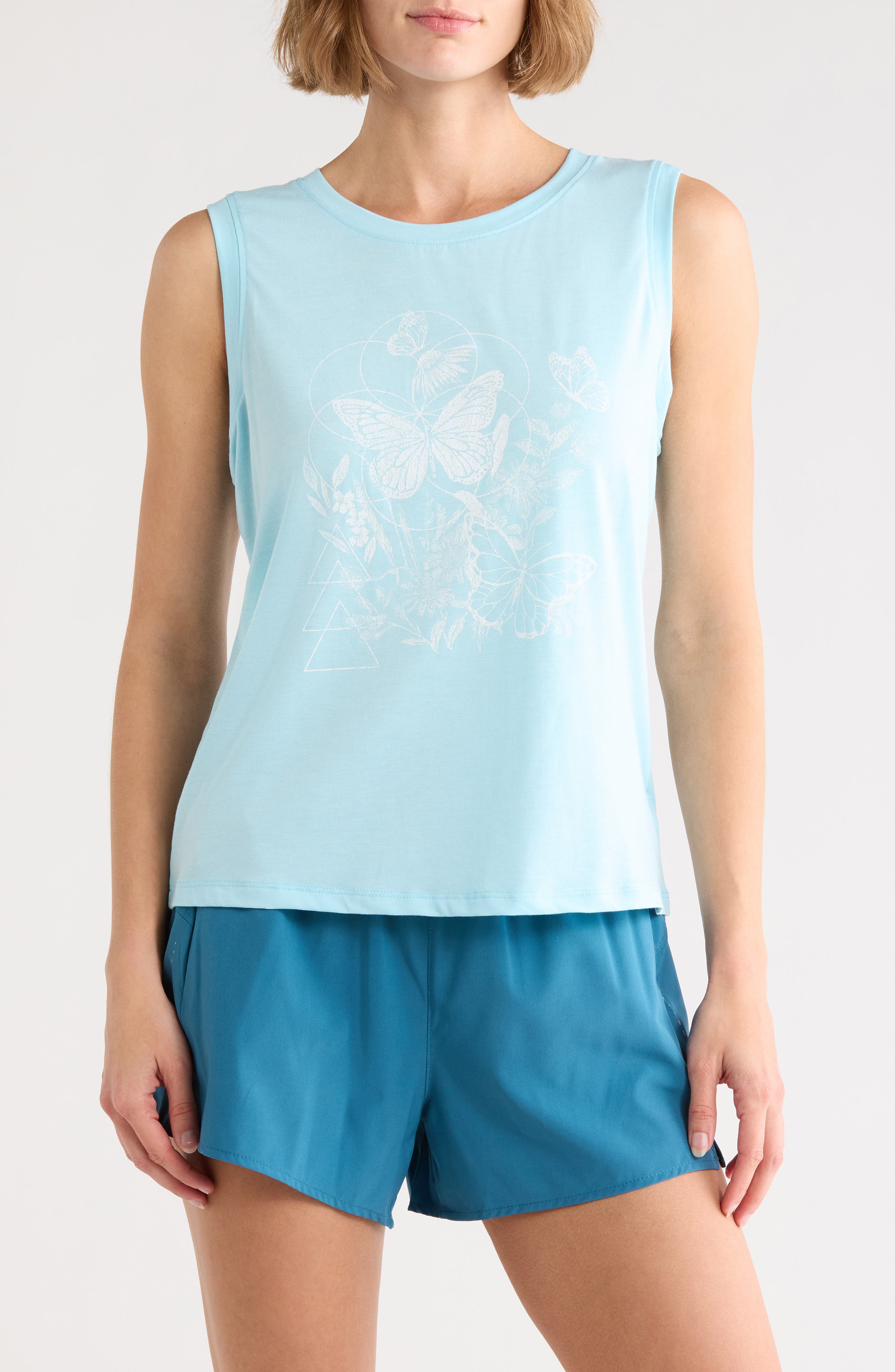 Marika Ana Graphic Tank In Blue