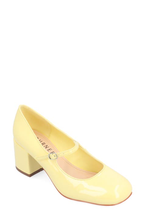 Yellow pumps size shops 8