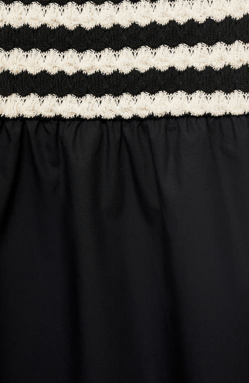 Mango Nati Strapless Mixed Media Maxi Dress