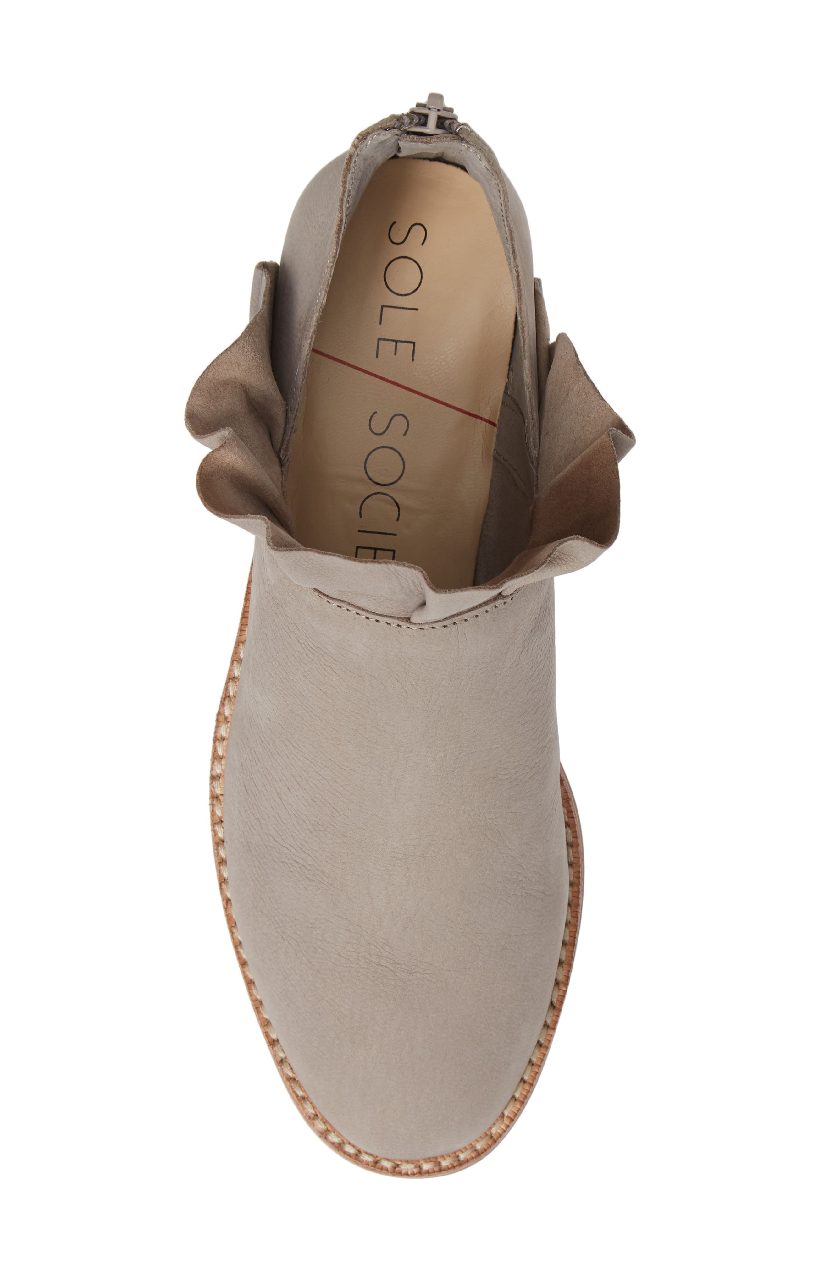 Sole Society Brinya Ruffle Bootie, Alternate, color, 