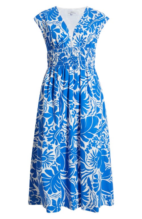 Rails Roxanne Floral-pattern Midi Dress In Blue