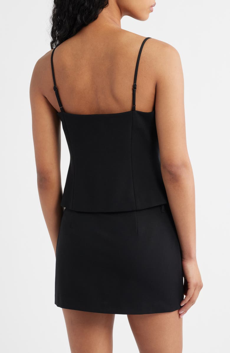 rag & bone Irina Sqare Neck Button-Up Top, Alternate, color, Black