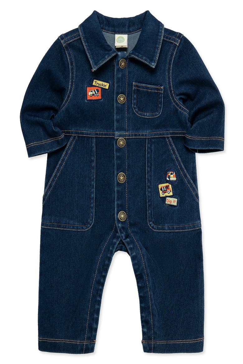 Kids' Construction Coverall, Alternate, color, DENIM