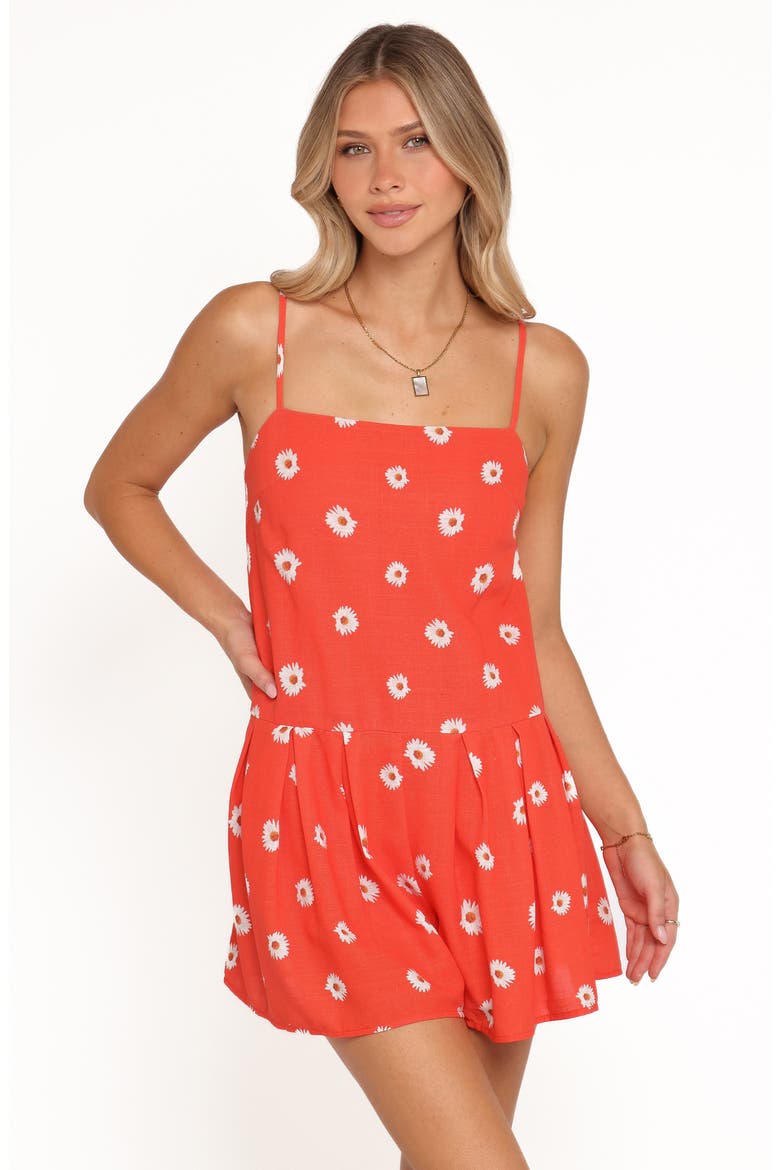 Claire Floral Drop Waist Romper, Alternate, color, DAISY MEADOW