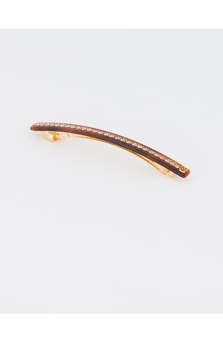 Alexandre de Paris Tuileries 10 Acetate Strass Long Barette, Alternate, color, Tortoiseshell