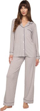 Eberjey Gisele Printed Long Pajamas