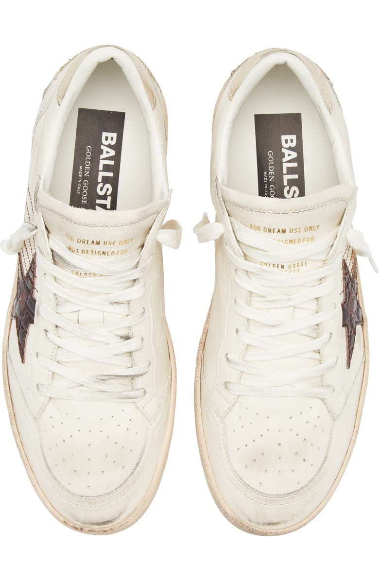 Golden Goose Ball Star Low Top Sneaker, Alternate, color, White/ Bordeaux/ Gold