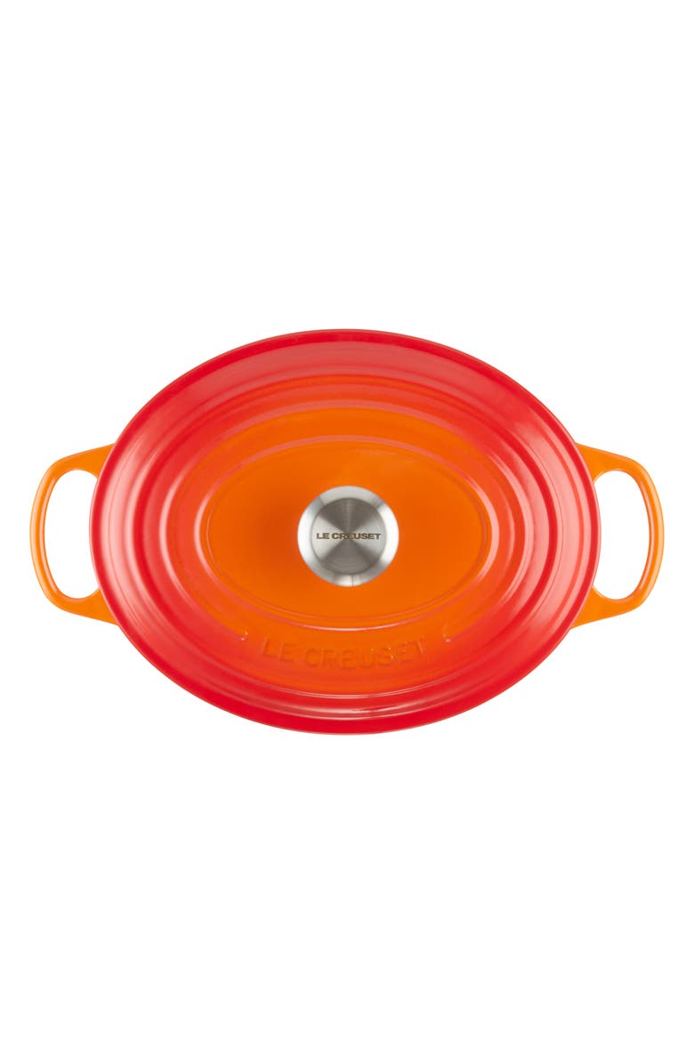Le Creuset Signature 2.75-Quart Oval Enamel Cast Iron Dutch Oven, Alternate, color, Flame