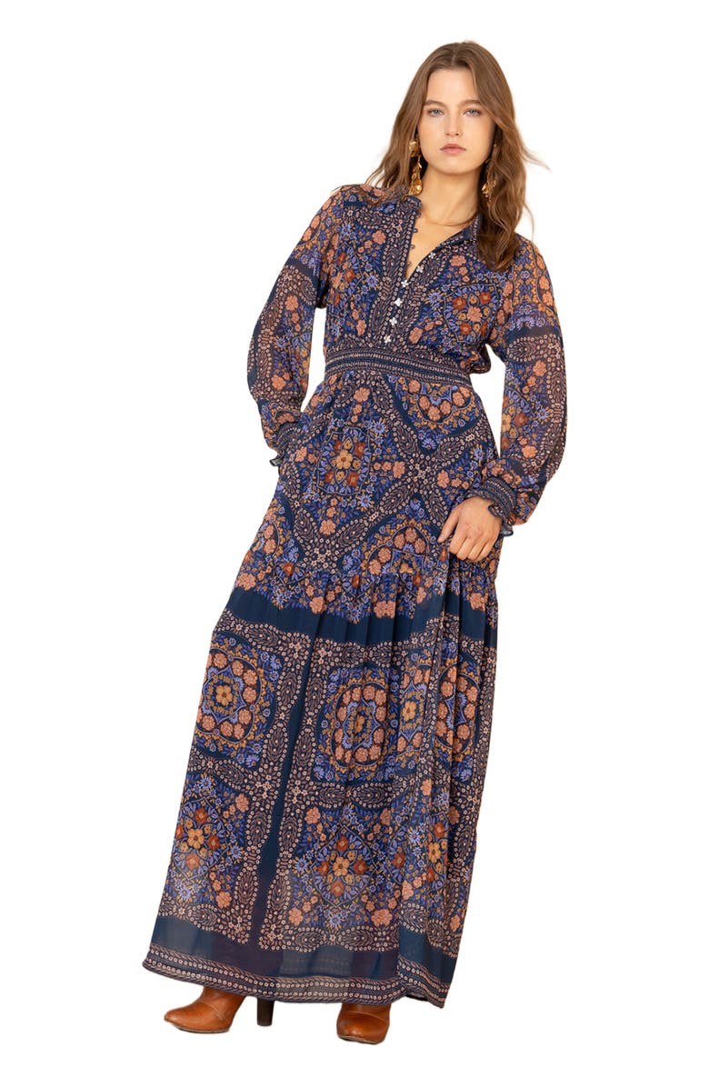 Hale Bob Marisol Chiffon Maxi Dress, Main, color, 