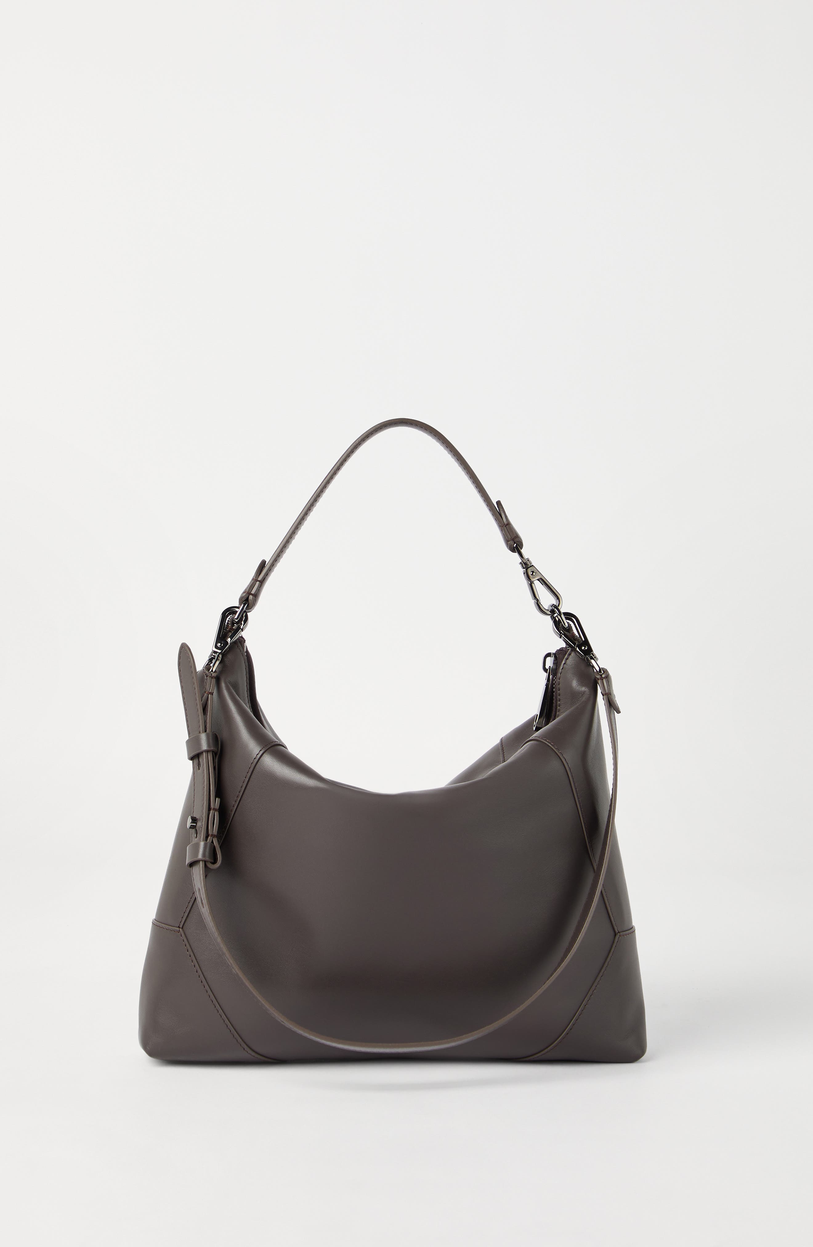 Brunello Cucinelli BC Duo hobo bag, Alternate, color, Rust Brown