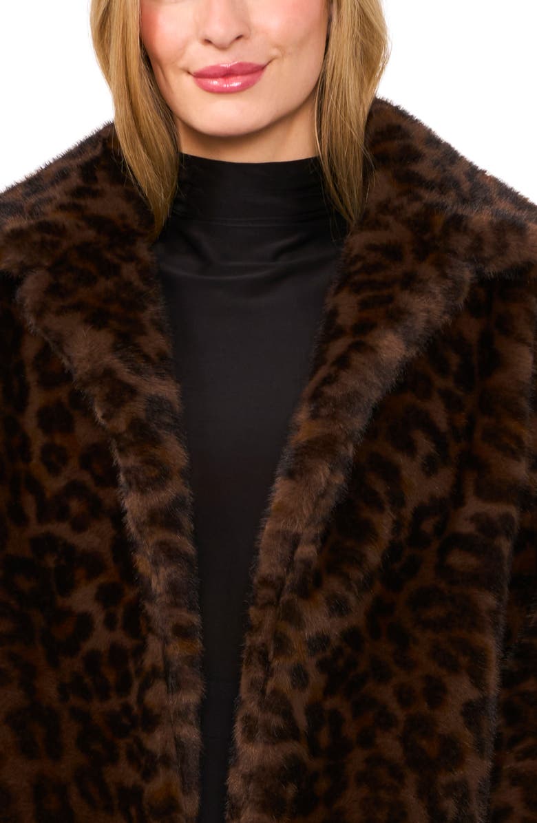 Ted Baker Crop Faux Fur Coat, Alternate, color, Rich Black