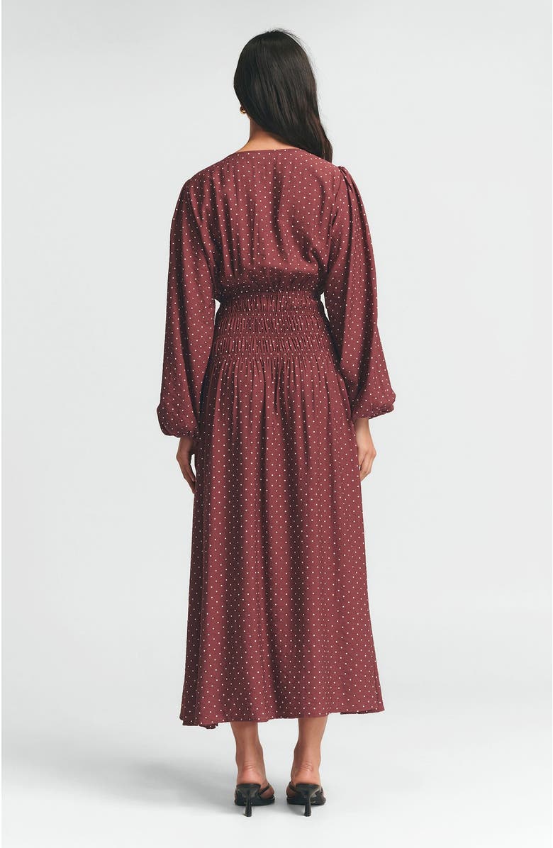 ST MRLO May Gather Dress, Alternate, color, Crimson Spot