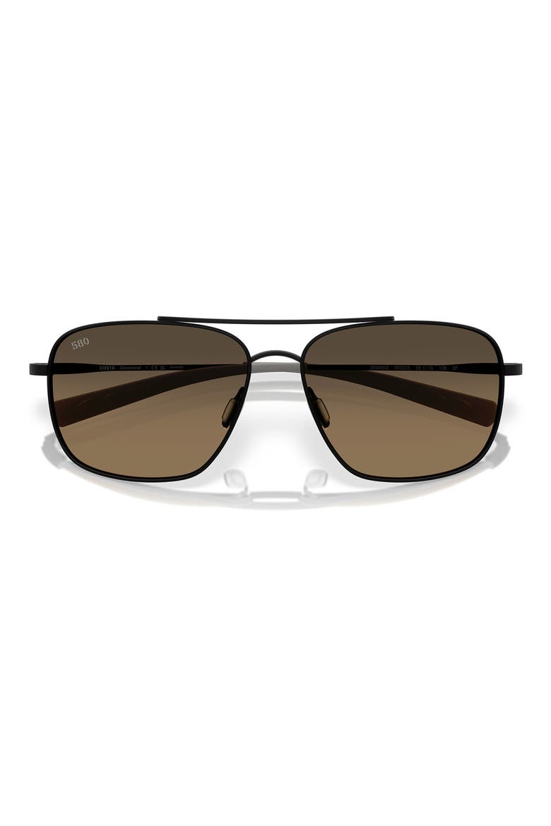 Canaveral 59mm Polarized Sunglasses, Alternate, color, SATIN BLACK / COPPER