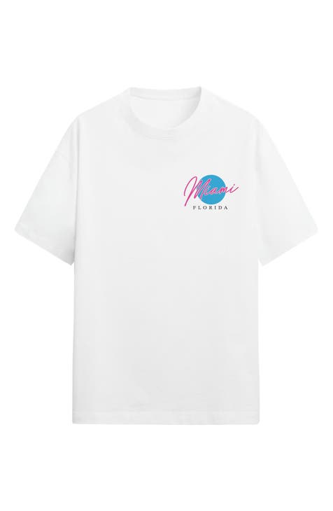 Miami Racer Graphic Print T-Shirt