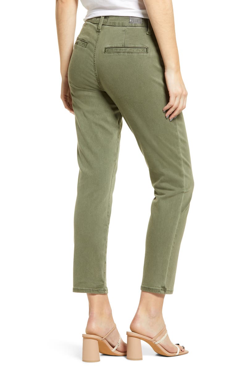 PAIGE Romy Stretch Cotton Crop Pants, Alternate, color, Vtg Ivy Gr