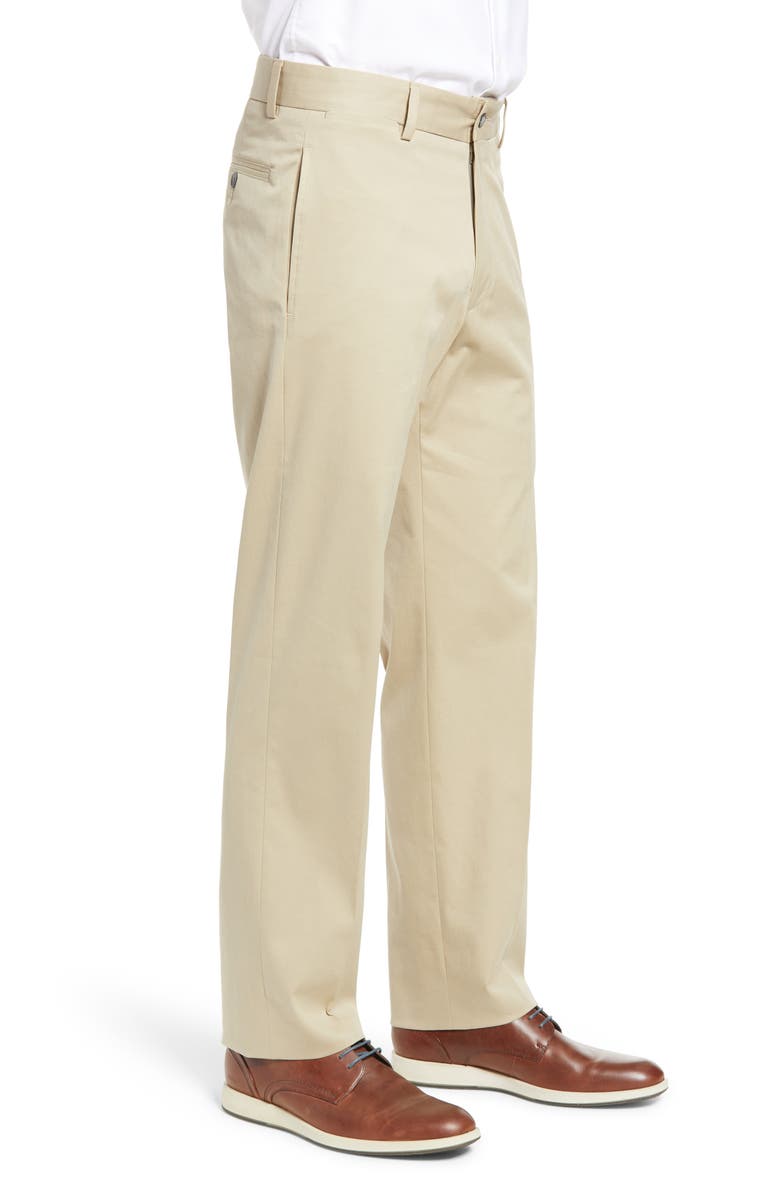 Berle Charleston Khakis Cotton Stretch Twill Chino Pants, Alternate, color, Khaki