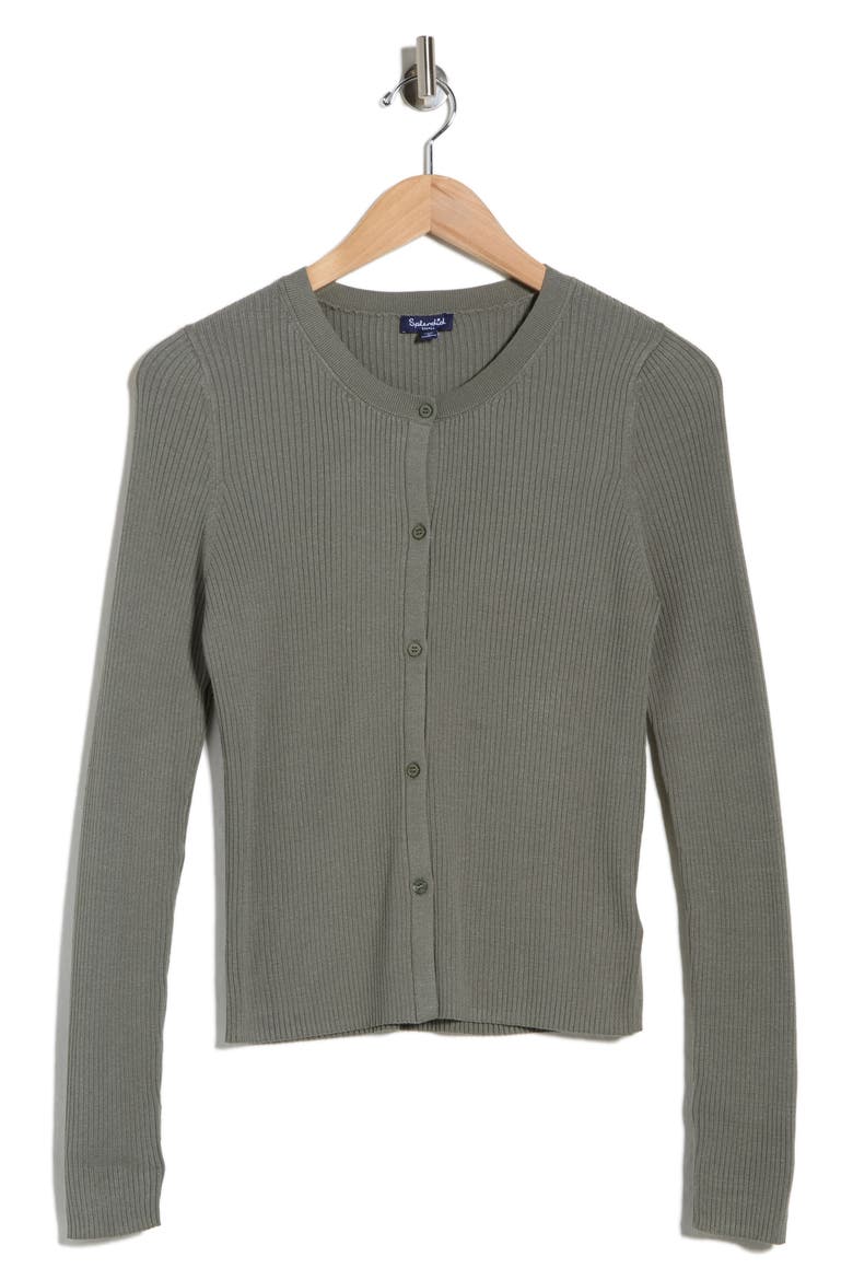 Jette Long Sleeve Cardigan, Alternate, color, OLIVE GREEN