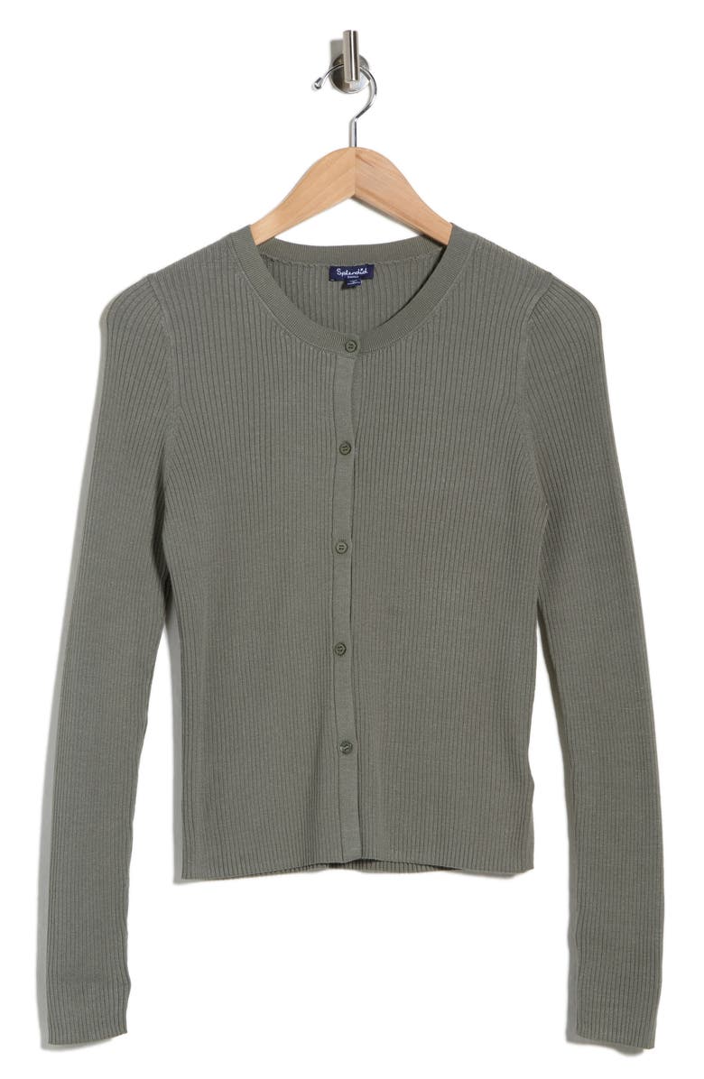 Splendid Jette Long Sleeve Cardigan, Main, color, Olive Green