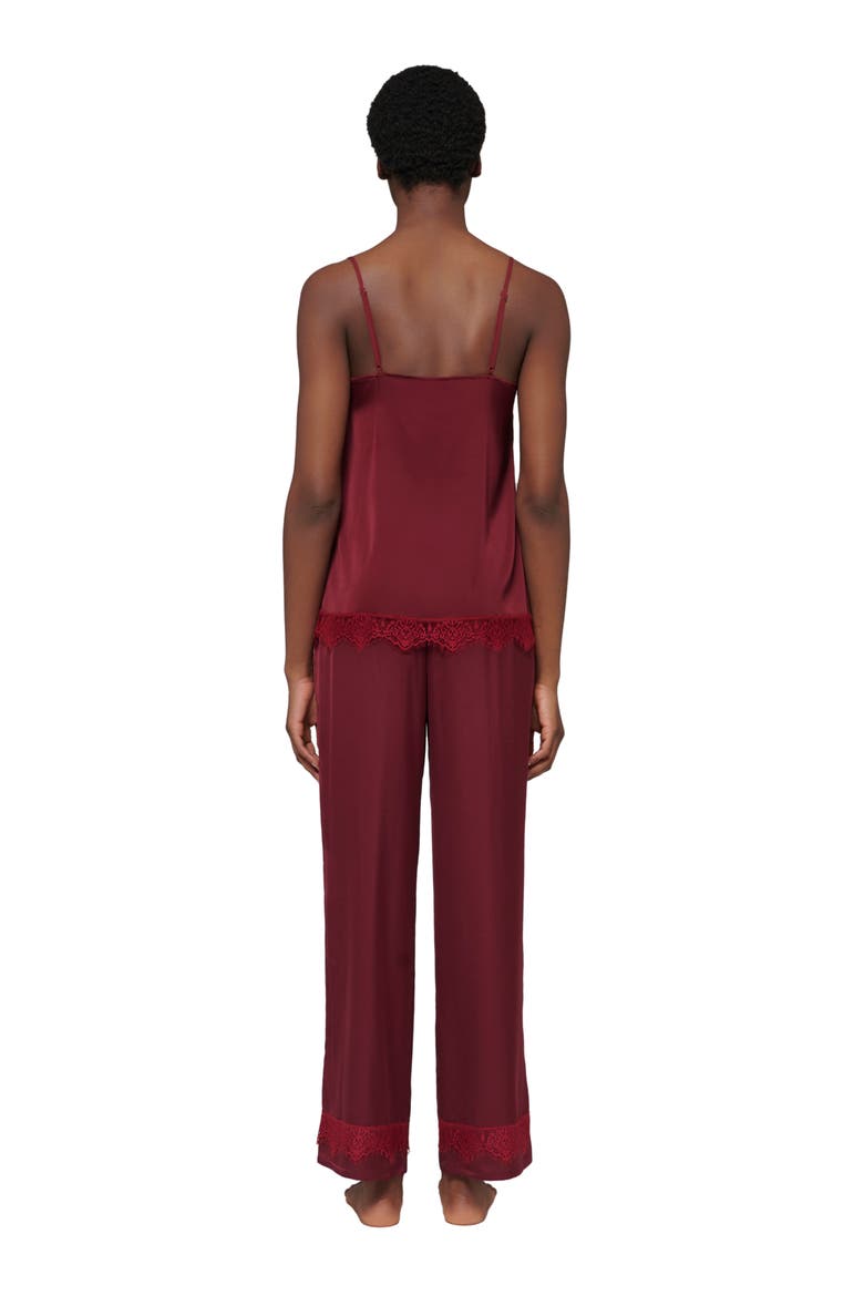 Satin Secrets Lounge Pants, Alternate, color, SPINEL RED