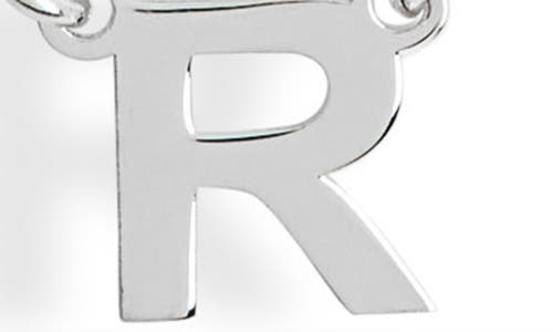 Meshmerise Diamond Initial Charm Necklace In Metallic