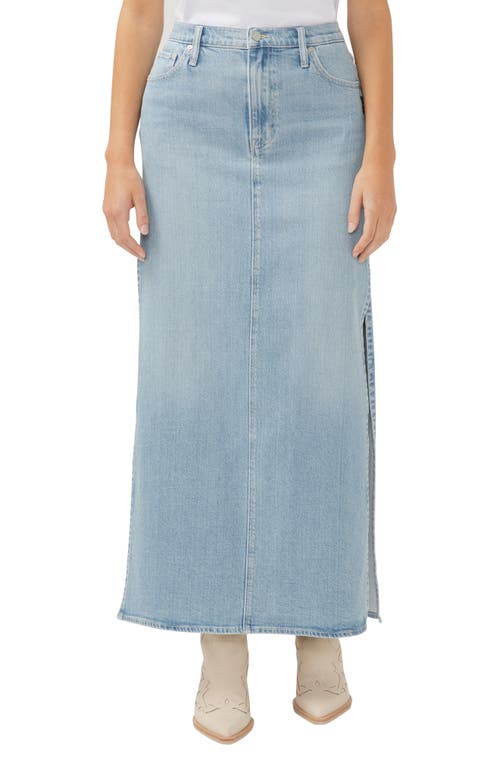 Silver Jeans Co. Denim Maxi Skirt In Indigo