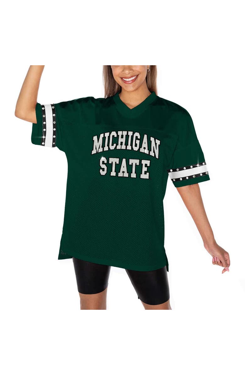 GAMEDAY COUTURE Women's Gameday Couture Green Michigan State Spartans Until Kickoff Rhinestone Fashion T-Shirt, Alternate, color, Green
