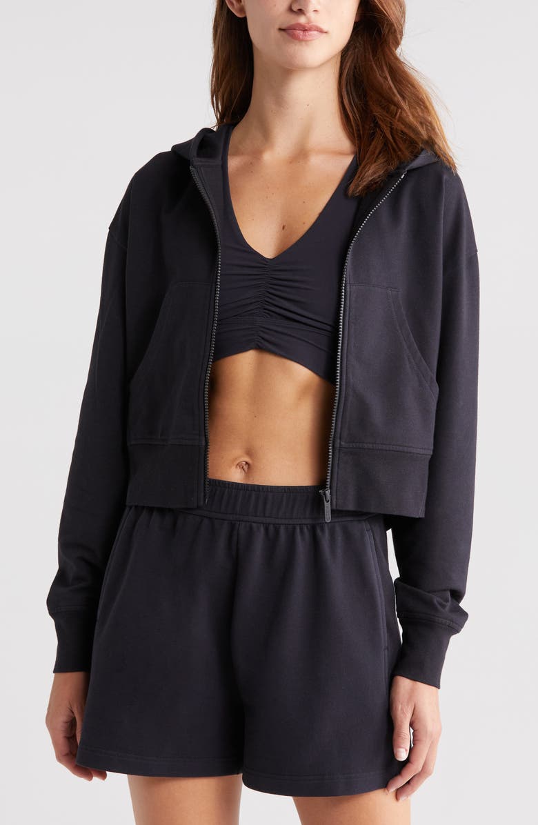 Zella Swoop Full Zip Hoodie, Main, color,