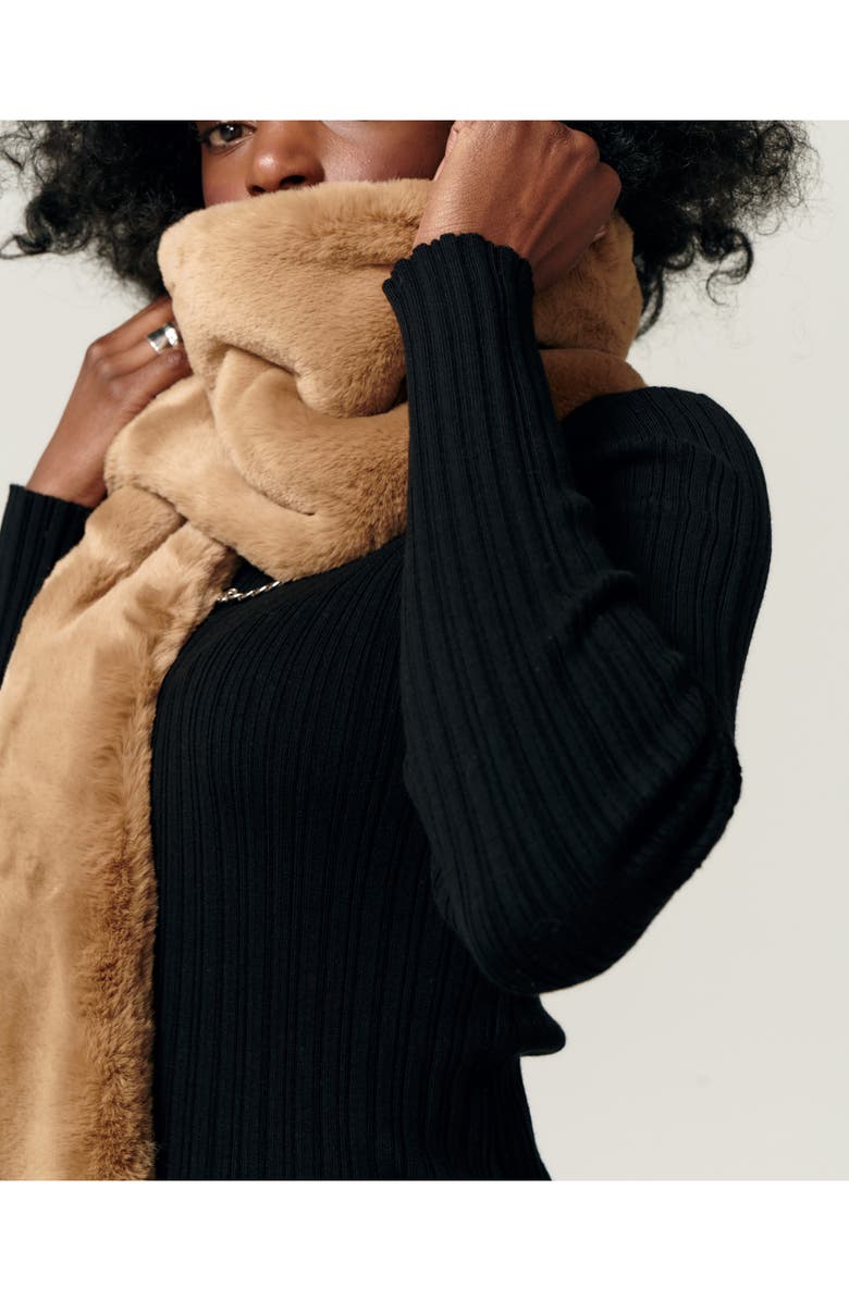 LITA by Ciara Faux Fur Scarf, Alternate, color, 