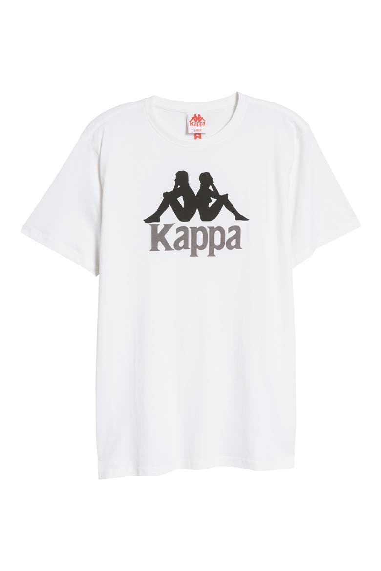 Kappa Authentic Estessi Graphic Tee, Alternate, color, WHITE / BLACK / GREY
