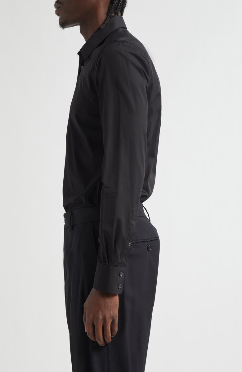 McQueen Arrow Harness Cotton Poplin Button-Up Shirt, Alternate, color, 