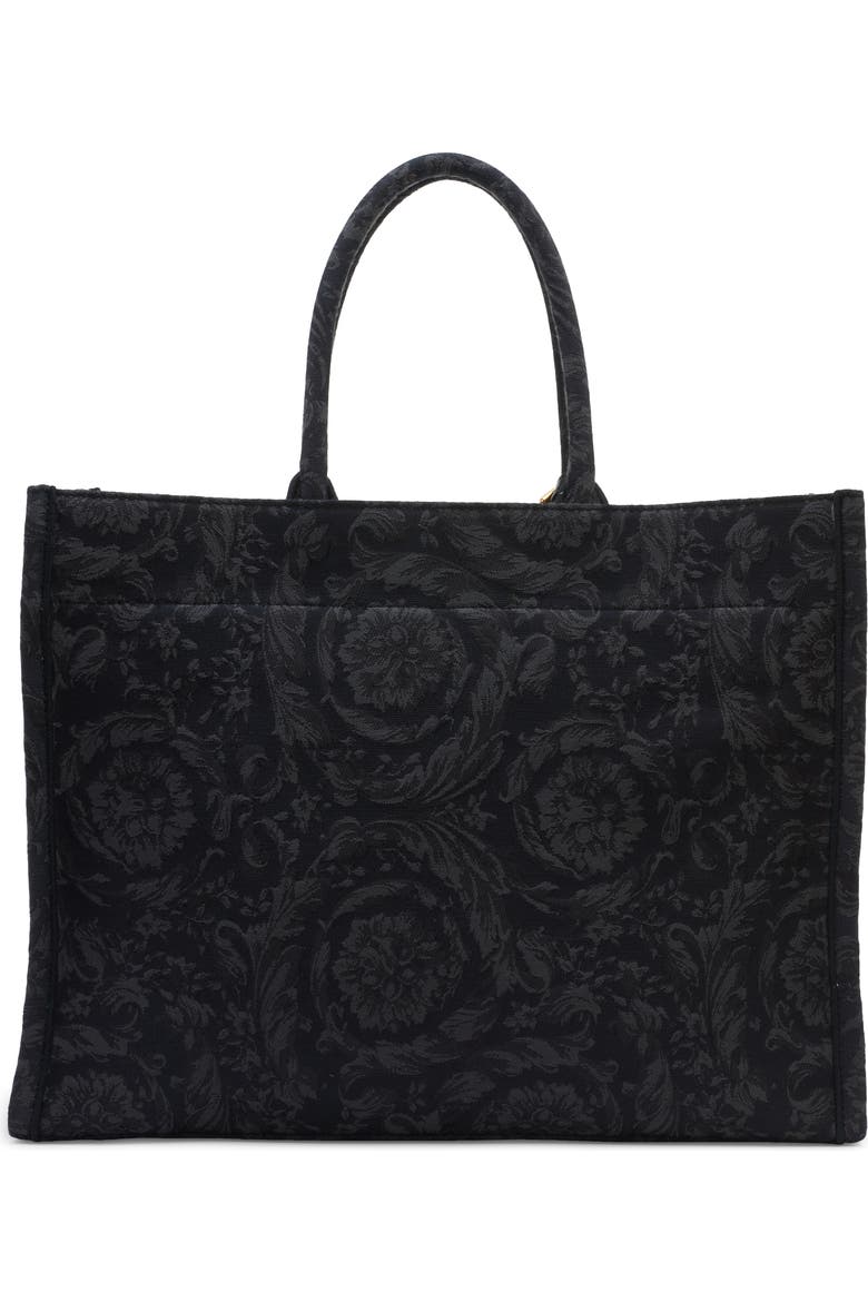Versace Extra Large Logo Embroidered Barocco Jacquard Tote (Men Versace Extra Large Logo Embroidered Barocco Jacquard Tote (Men
