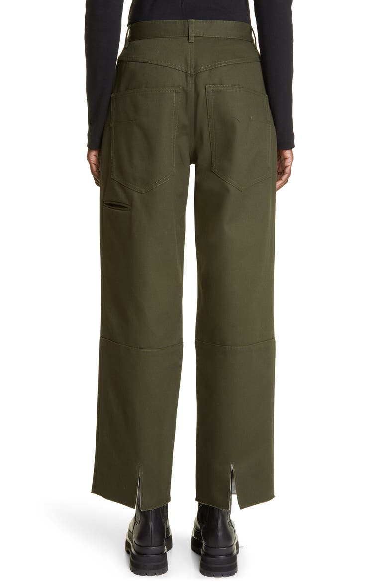Gender Inclusive Diran Cuffed Straight Leg Jeans, Alternate, color, DARK OLIVE