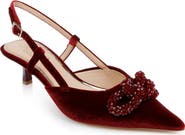 Jewel Badgley Mischka Tabitha Slingback Kitten Heel Pump
