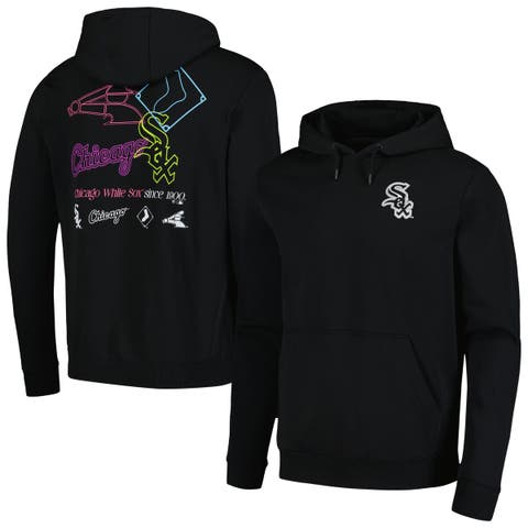 Men's Levelwear Black Chicago White Sox Podium Vintage Pullover Hoodie